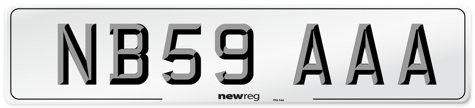 NB59 AAA Number Plate from New Reg